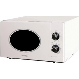 Микроволновая печь Korting KMO 815 RSI, 20 л, гриль, таймер, ретро, белый/серебро