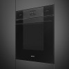 Встраиваемый духовой шкаф SMEG 60 см с паром, пиролитической очисткой, 12 программ, 68 л, черный цвет - купить в интернет-магазине