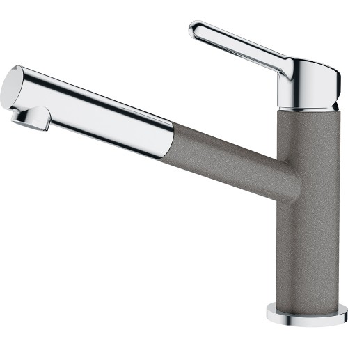 Смеситель Franke 115.0623.141/Best с выдвижным шлангом ORBIT PULL-OUT – Хром/Серый камень