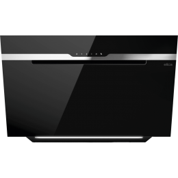 Вытяжка ELICA 90 см, наклонная, рециркуляция/отвод, LED, сенсор, 3 скорости + интенсивный режим, Back Aspiration, черное стекло + нерж. сталь, SKU: majestic @ bl/a/90-prf0116967b