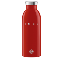Термобутылка SMEG, стиль 50-х г.г., объем 500 мл, двойные стенки, поддержание тепла до 12 часов, поддержание холода до 24 часов, цвет красный