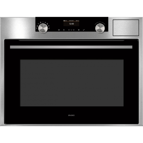 Встраиваемая электрическая духовка ASKO 729863 - 45.5x59.5x54.6 см, 50 л, паровая, 160 программ, 11 режимов, гриль, сенсорные и поворотные переключатели, цветной дисплей, телескопические направляющие, серия CRAFT