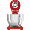Планетарный миксер SMEG, стиль 50-х г.г., мощность 1000 Вт, объем чаши 4.8 л, 10 скоростей, цвет красный