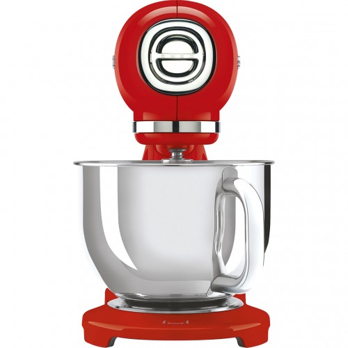 Планетарный миксер SMEG, стиль 50-х г.г., мощность 1000 Вт, объем чаши 4.8 л, 10 скоростей, цвет красный