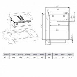 Варочная панель KORTING HIBH 68980 NB, индукционная, 59 см, 4 конфорки, с интегрированной вытяжкой, слайдерное управление, таймер.