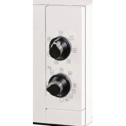 Микроволновая печь Korting KMO 815 RSI, 20 л, гриль, таймер, ретро, белый/серебро