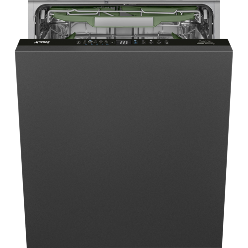 Посудомоечная машина Smeg 60 см - встраиваемая, 14 комплектов, сенсорное управление, LED дисплей, 10 программ, конденсационная сушка, автоматическое открывание дверцы, Dry Assist, инверторный мотор