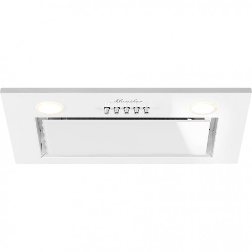 Встраиваемая вытяжка MONSHER 40 см, 750 м³/ч, 3 скорости, турбо, LED, белая/нержавеющая сталь