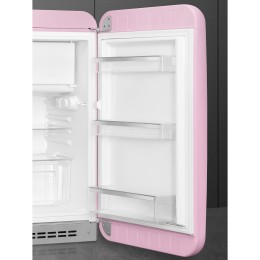 Холодильник SMEG/ Холодильник SMEG, отдельностоящий, однодверный, LED подсветка, внутренняя морозильная камера, электромеханический контроль температуры, стандартный компрессор, полезный объем 105 л, энергоэффективность D, уровень шума 35 дБ, цвет розовый