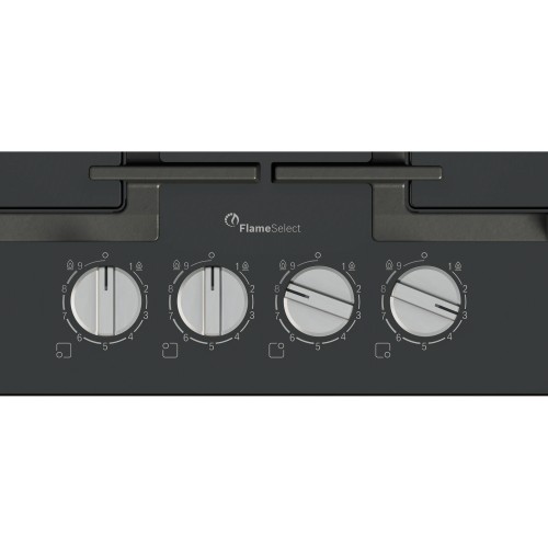 Газовая WOK-плита 5.8x59x52 см с закаленным стеклом, черная, независимая