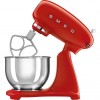 Планетарный миксер SMEG, стиль 50-х г.г., мощность 1000 Вт, объем чаши 4.8 л, 10 скоростей, цвет красный