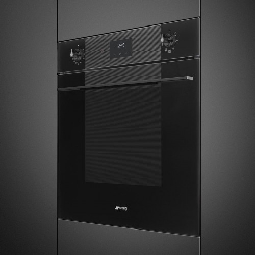 Встраиваемый духовой шкаф SMEG 60 см, Linea, 70 л, 6 режимов, LED-дисплей, ECO-функция, галогенная подсветка