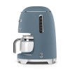 Капельная кофеварка SMEG 50-х годов, 10 чашек, 1.4 л, синий шторм - идеальный выбор для истинных ценителей кофе