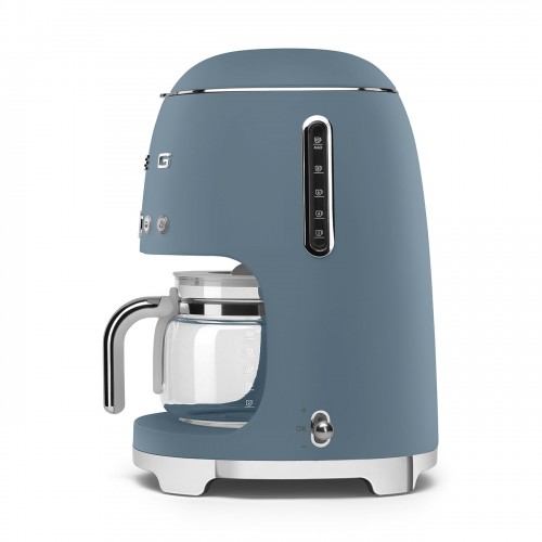 Капельная кофеварка SMEG 50-х годов, 10 чашек, 1.4 л, синий шторм - идеальный выбор для истинных ценителей кофе