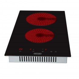 Варочная панель De'Longhi SATORA 3E0 CT, 30 см, Hi-Light, 2 зоны, сенсорное управление, черное стекло