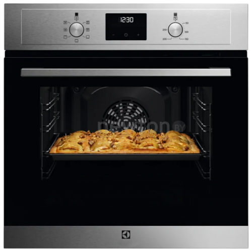 Встраиваемый духовой шкаф ELECTROLUX 60 см, 65 л, 8 режимов, нержавеющая сталь, паровая очистка, телескопические направляющие