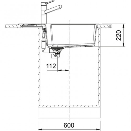 Мойка Franke 114.0595.289/ Best, Серия URBAN, Fragranite, Мойка UBG 611-78L оникс стоп.