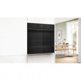 HJG852YT0T, духовой шкаф BOSCH Serie 6, 60 см, 76 л, черный матовый, сенсорное управление, 8 режимов + AutoPilot 30, LCD-дисплей, самоочистка EcoClean.
