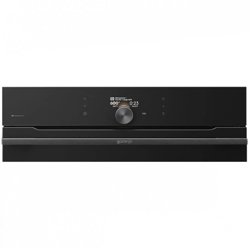Духовой шкаф Gorenje/ Духовой шкаф Gorenje, компактный, функция СВЧ, 50 л, макс. температура 275 градусов, электронное управление, дисплей, Wi-Fi, MultiFlow 360, AirFry, динамическая система охлаждения DC+, быстрый нагрев, цвет черный