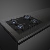 Варочная поверхность Smeg/ Варочная поверхность Smeg, газ, 60 см, Selezione, поворотные переключатели, чугунные решетки, 4 конфорки, газ-контроль, автоматический электроподжиг, материал поверхности стекло, цвет черный