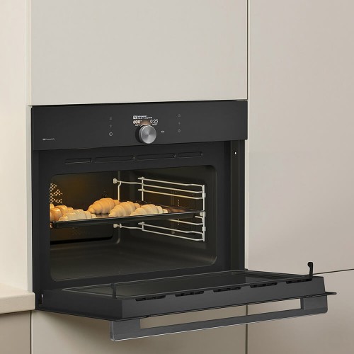 Духовой шкаф Gorenje/ Духовой шкаф Gorenje, компактный, функция СВЧ, 50 л, макс. температура 275 градусов, электронное управление, дисплей, Wi-Fi, MultiFlow 360, AirFry, динамическая система охлаждения DC+, быстрый нагрев, цвет черный
