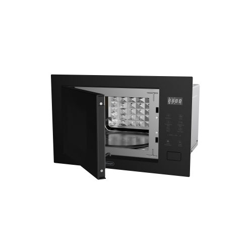 Встраиваемая микроволновая печь Delonghi/ Встраиваемая микроволновая печь Delonghi, объем 25 л, сенсорное управление, цифровой дисплей, таймер, гриль, 5 уровней мощности, 8 автопрограмм, цвет черное стекло