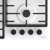 Встраиваемая газовая панель GORENJE 60 см с газ-контролем, чугунными решетками и воком, белая