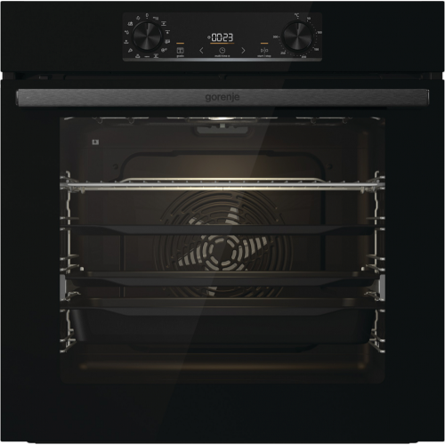 Встраиваемая электрическая духовка GORENJE, 77л, A+, сенсорный программатор IconLED, пиролитическая очистка, черный, 595x595 мм
