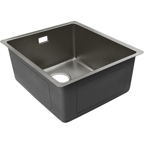 METAL 4046 titan 1 чаша 360*420*205, общий размер: 400*460*200, монтаж: универсальный, материал: нержавеющая сталь AISI 304, цвет: титан