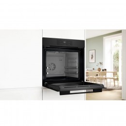 HJG852YT0T, духовой шкаф BOSCH Serie 6, 60 см, 76 л, черный матовый, сенсорное управление, 8 режимов + AutoPilot 30, LCD-дисплей, самоочистка EcoClean.