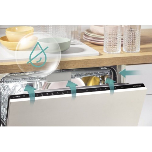 Посудомоечная машина Gorenje 60 см — 16 комплектов, 3 корзины, сенсорное управление, 6 программ, AquaStop, автооткрытие дверцы TotalDry, А+++