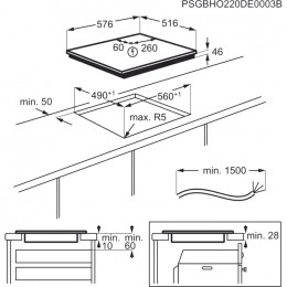Индукционная панель Electrolux EIV6340X, 59x52x4,4 см, черный, сенсорное управление, нержавеющая сталь