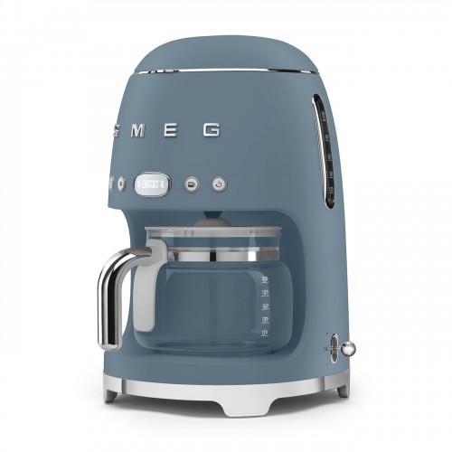 Капельная кофеварка SMEG 50-х годов, 10 чашек, 1.4 л, синий шторм - идеальный выбор для истинных ценителей кофе