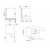 Винные шкафы SMEG/ Холодильный шкаф для вина встраиваемый, ВхШхГ 820х595х566 мм, петли справа, черное стекло.