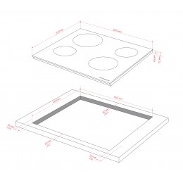 Варочная панель Kuppersberg ECO 603, Hi-Light, 60 см, 4 конфорки, черная