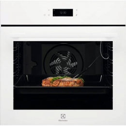 Электрический духовой шкаф Electrolux EOE8P39WV, 72 л, 17 режимов, конвекция, паровая очистка, 3 стекла, телескопические направляющие, белый.