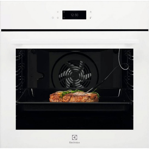 Встраиваемый духовой шкаф ELECTROLUX с конвекцией, 72 л, 17 режимов, паровая очистка, 3 стекла, телескопические направляющие, белый цвет