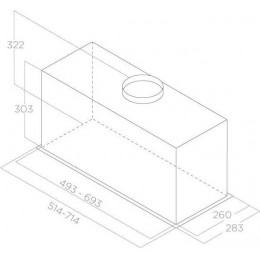Встраиваемая вытяжка ELICA LANE SENSOR @ IX/A/72-PRF0188201A, 71 см, сенсорное управление, 3 скорости + интенсивный режим, отвод/рециркуляция, LED освещение, датчик Airmatic, индикация фильтра, таймер автоотключения, технология Multi-D.