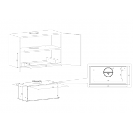 Вытяжка Kuppersberg inpush 60 x, 780 м³/ч, 3 скорости, периметральное всасывание, обратный клапан, угольный фильтр (опция), 62 дБ, нержавеющая сталь