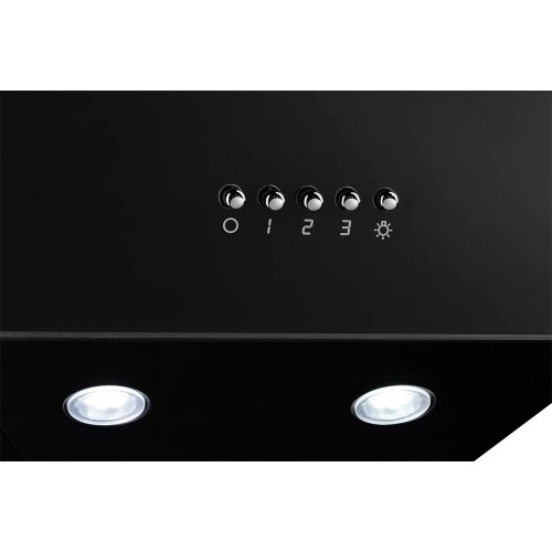 Наклонная вытяжка MONSHER 60 см: 1100 м³/ч, 3 скорости, светодиодное освещение, механическое управление, отвод/рециркуляция, металлические фильтры