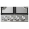 Встраиваемая газовая варочная панель Korting Crystal 60x51 см с электроподжигом и газ-контролем, чугунные решетки, нержавеющая сталь