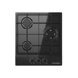 Варочная панель Kuppersberg FS 40 B, газ, 45 см, WOK, SABAF, чугунные решетки, черный, электроподжиг, газ-контроль.