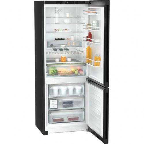 Холодильник LIEBHERR с NoFrost, EasyFresh, 474 л, A++, Black Steel, 201.5 см, 3 контейнера