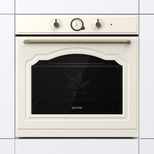 Встраиваемая электрическая духовка GORENJE с полезным объемом 77 л, электронным программатором и паровой очисткой, 300 °С, бежевый цвет