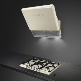 Газовая варочная панель SMEG sr975pgh, 70 см, кремовая, с чугунными решетками, защита от утечек газа