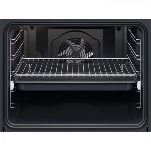 Встраиваемый духовой шкаф ELECTROLUX с паром, 60 см, черное стекло, 72 л, 8 режимов, паровая очистка, телескопические направляющие