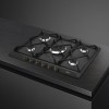 Встраиваемая газовая панель SMEG Coloniale 70 см антрацит с латунной фурнитурой - купить в интернет-магазине