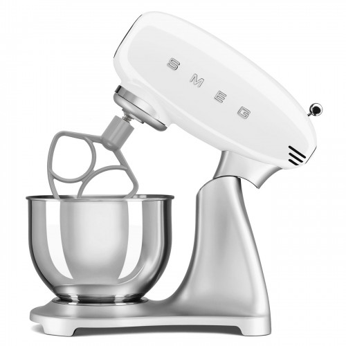 Планетарный миксер SMEG 800 Вт, 4.8 л, 10 скоростей, белый – стиль 50-х годов