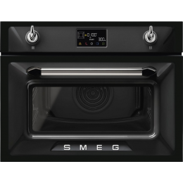 Духовой шкаф SMEG SO4902M1N, 60 см, 45 см, 12 функций, черный, комбинированный с микроволновкой.