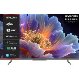 60", Ultra HD, QLED, 300Nit, Google TV, DVB-T2/C/S2, 2.0 ch Sound 10W*2 Dolby Atmos, 120Hz, 3 HDMI, 2 USB, Digital Audio Output, LAN, Composite output, CI, Выход для наушников, 2 Pole, 2025